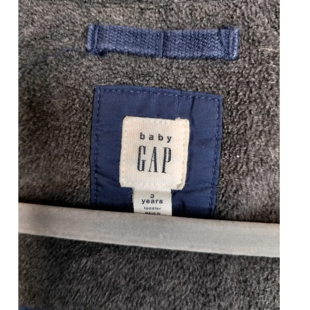 Baby Gap Puffer Vest‎ Blue Colorblock Quilted Zip Front Toddler Boys 3T